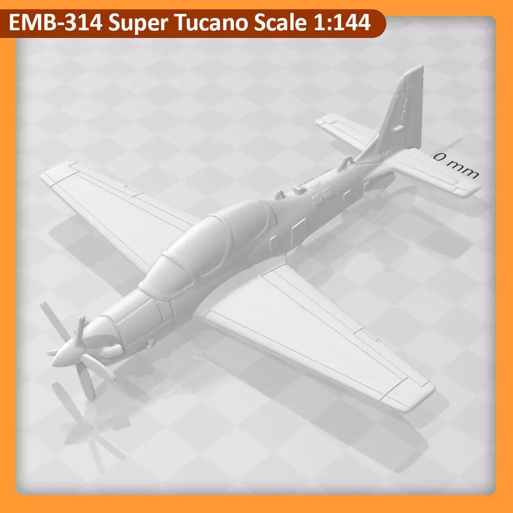 Embraer EMB-314 Super Tucano 1-144 3D print model
