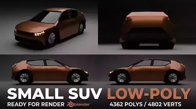 Small SUV Low Poly Game Ready
