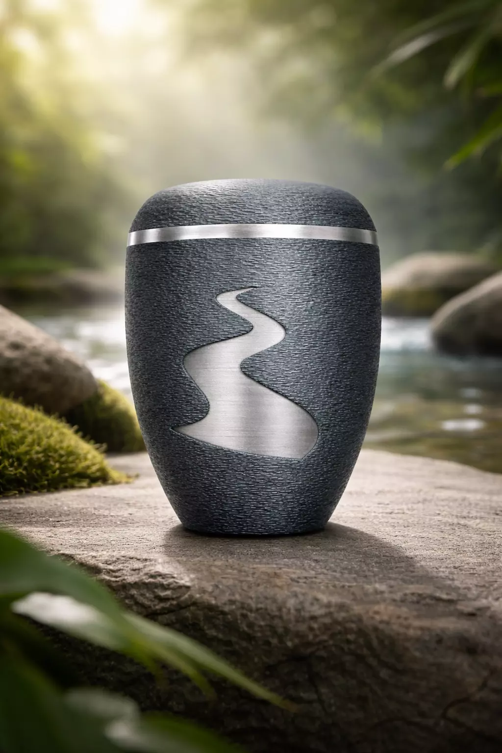 Harmonia Flow Edition Designer Urn with River Symbol 3D print model
