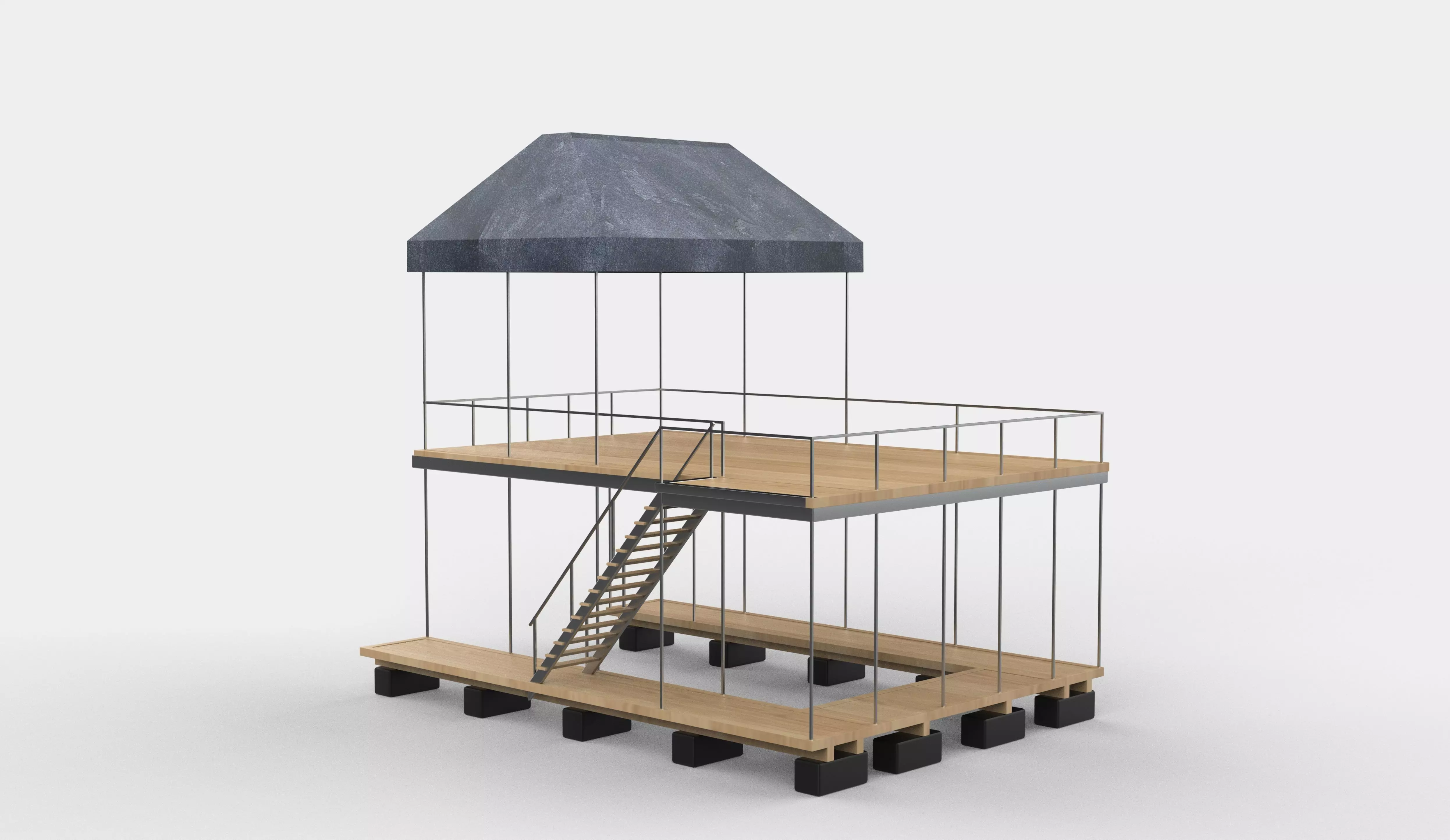 Dock with Sundeck 3D model