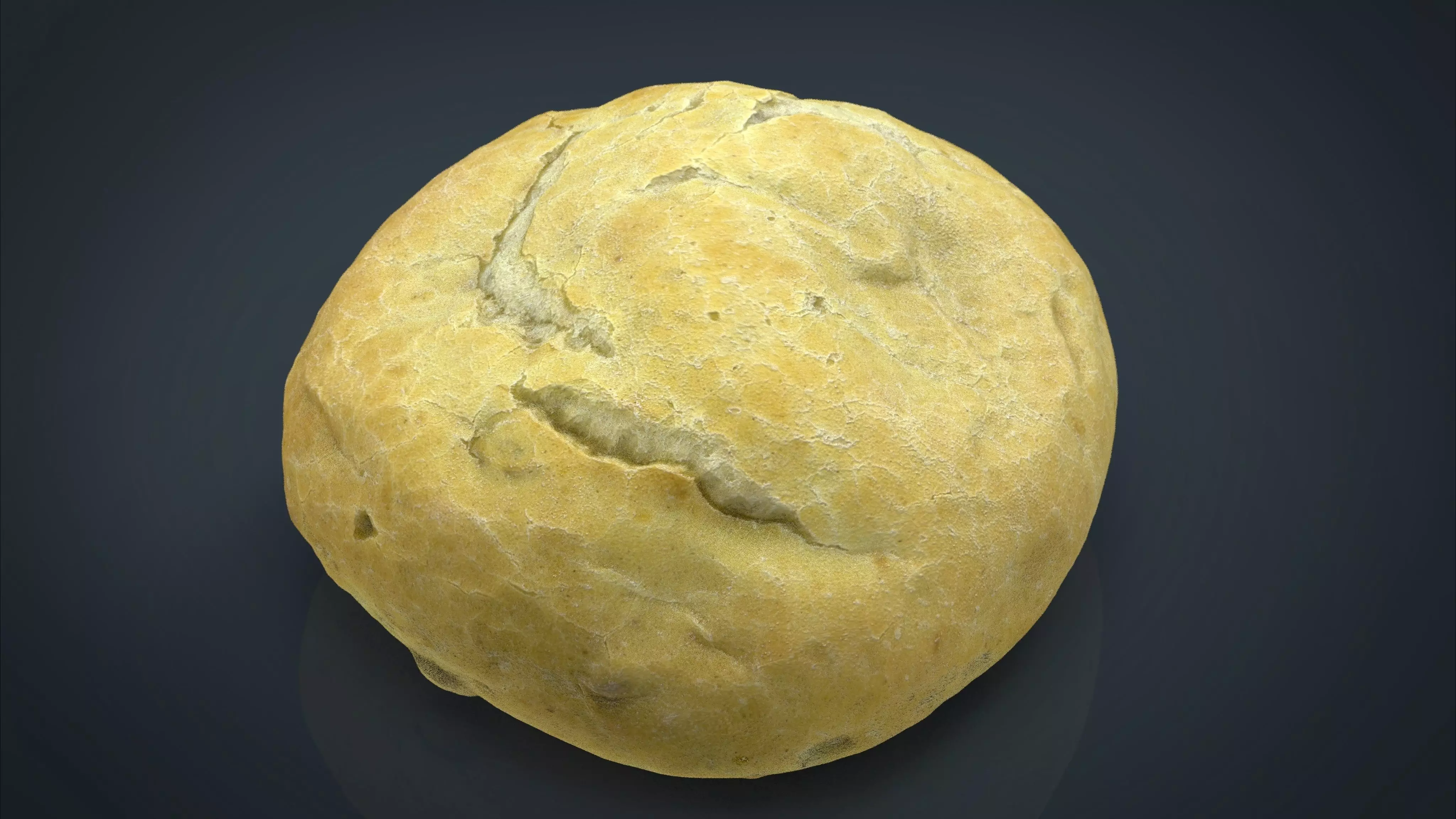 Bread loaf of Low-poly 3D model_0