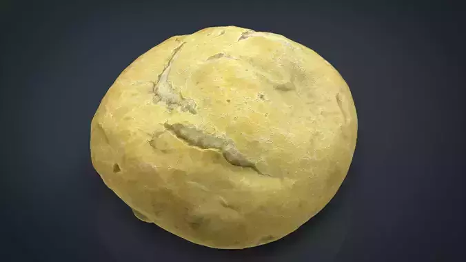 Bread loaf of Low-poly 3D model