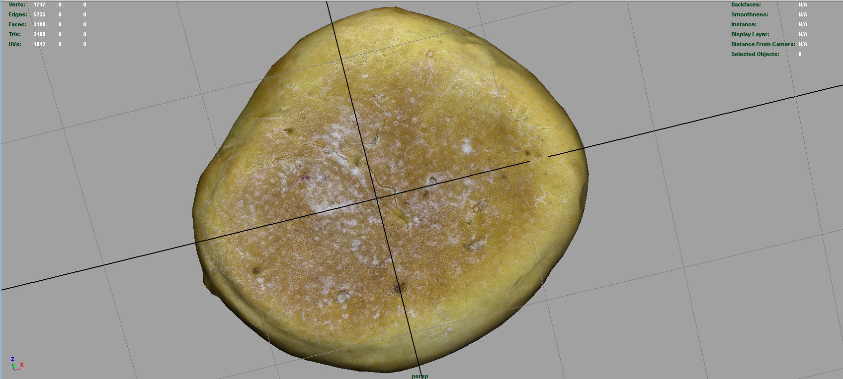 Bread loaf of Low-poly 3D model_6