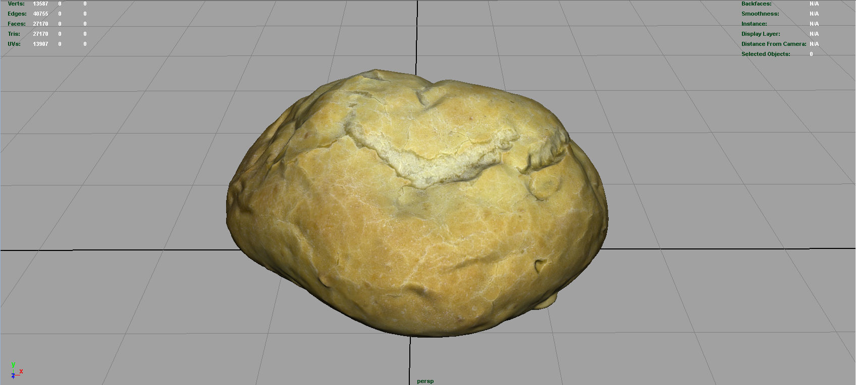 Bread loaf of Low-poly 3D model_4