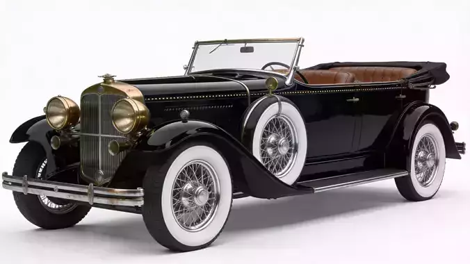 1920s Luxury Phaeton Vintage 3D Automobile