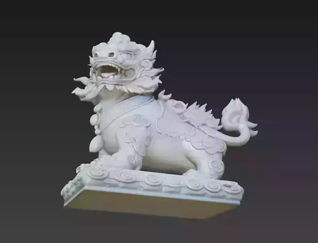Chinese Guardian Lion Foo Dog Statue