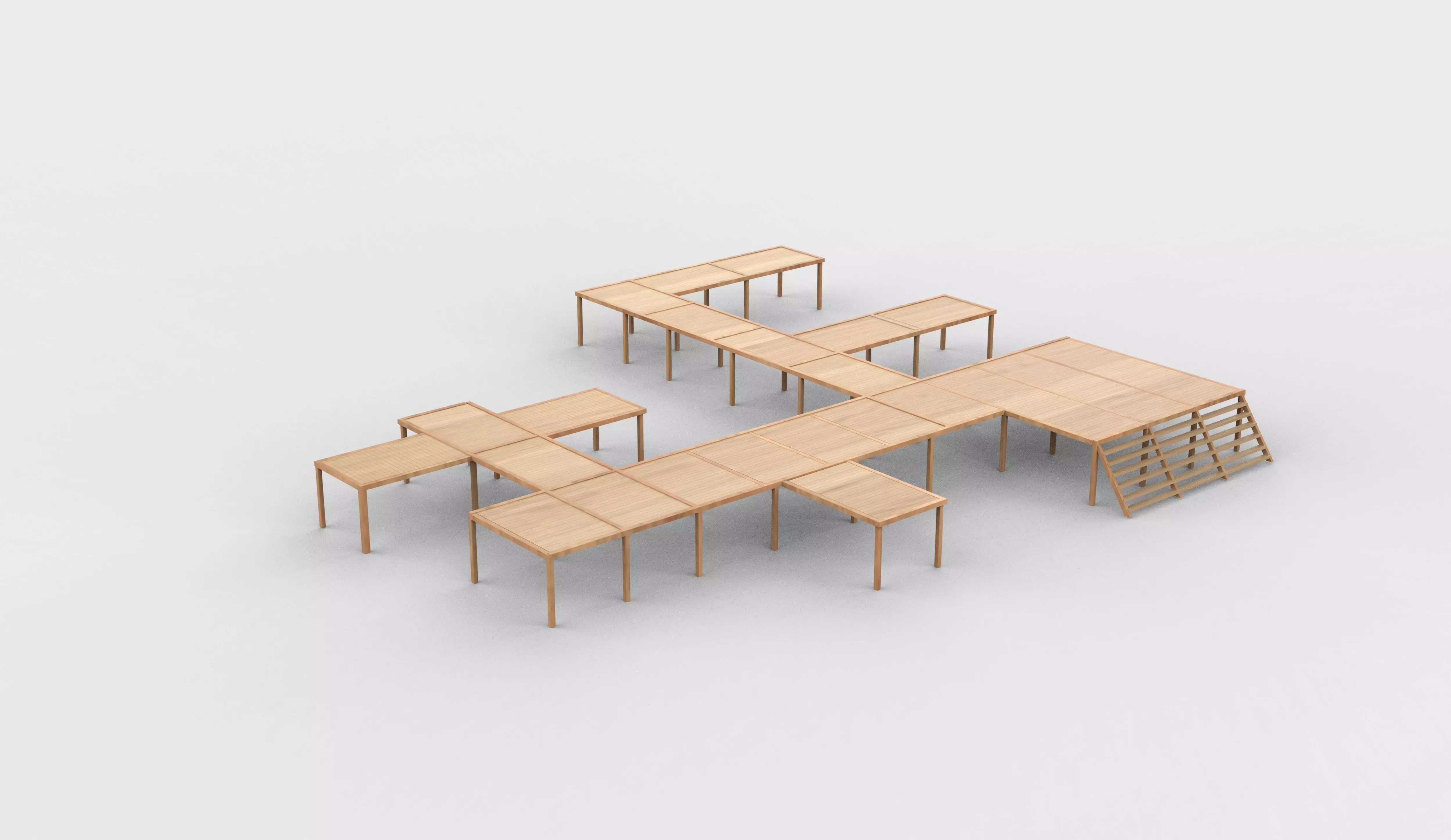 pier for boats 3D model