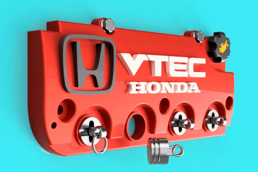 Valve Cover Key Holder Engine Style Wall Key Organizer 3D print model