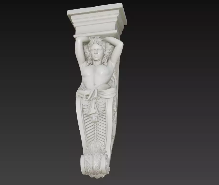 Classical Atlas Column Architectural Sculpture 3D print model