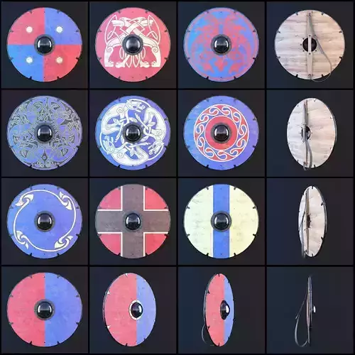 Viking shield - multi texture set