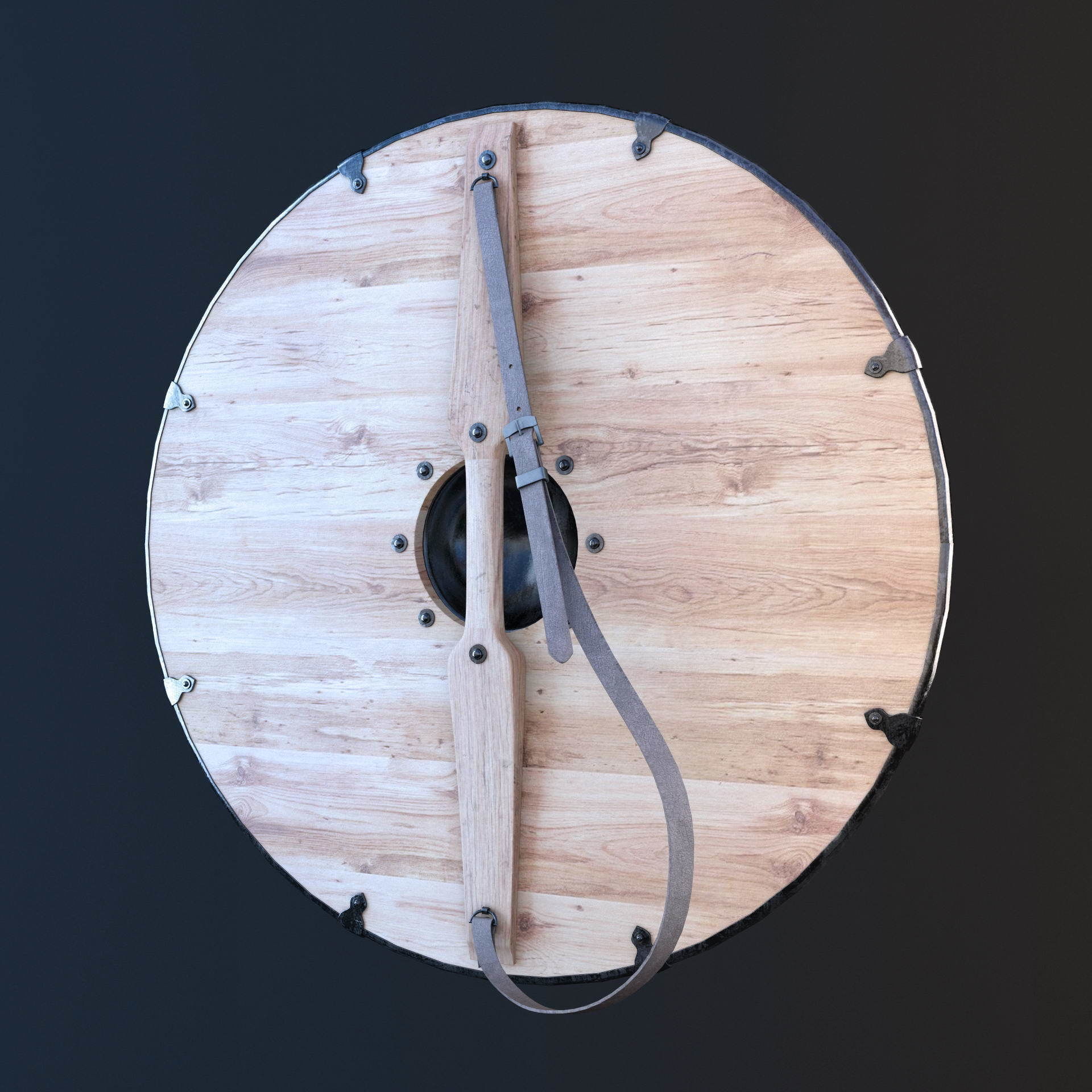 Viking shield - multi texture set 3D model_17