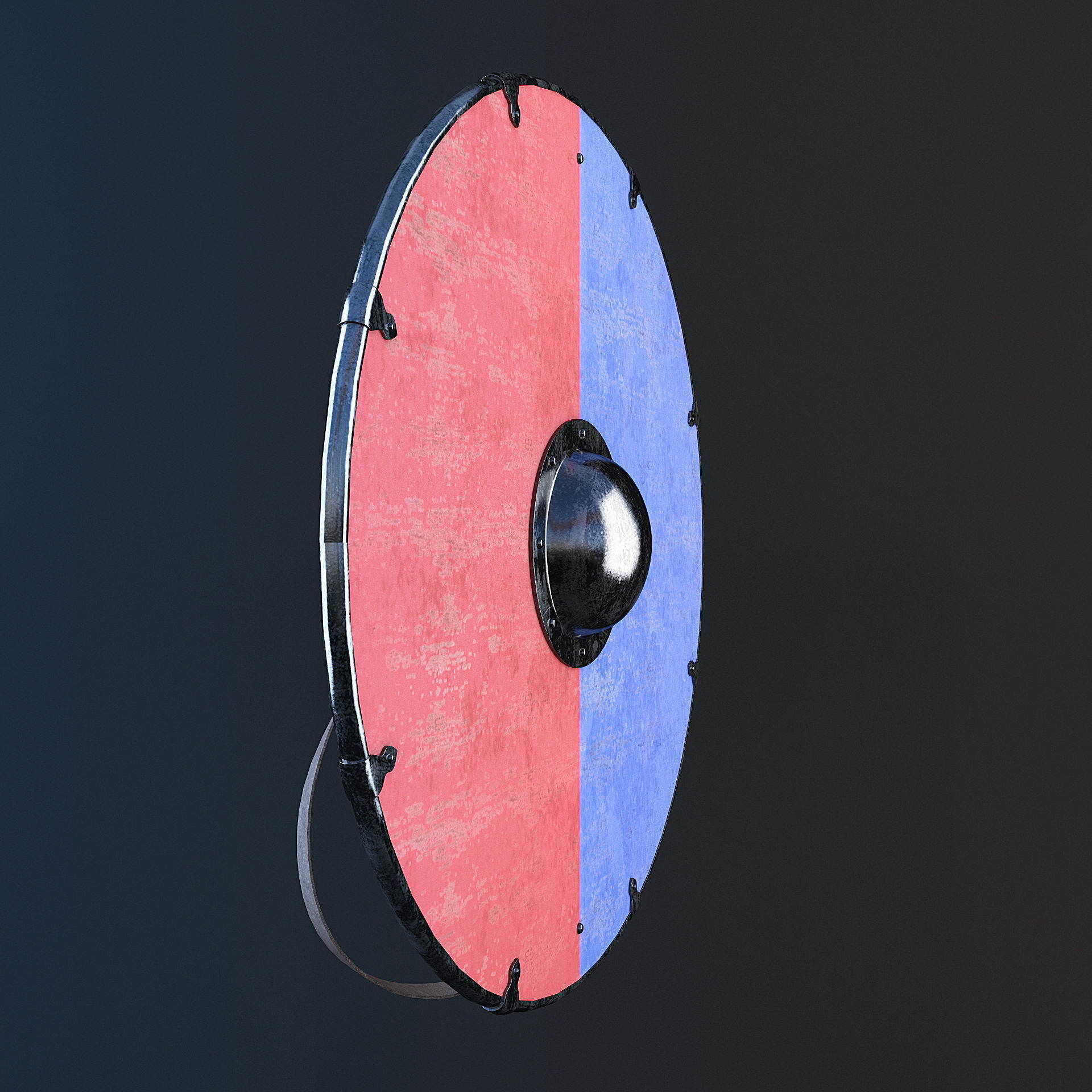 Viking shield - multi texture set 3D model_14