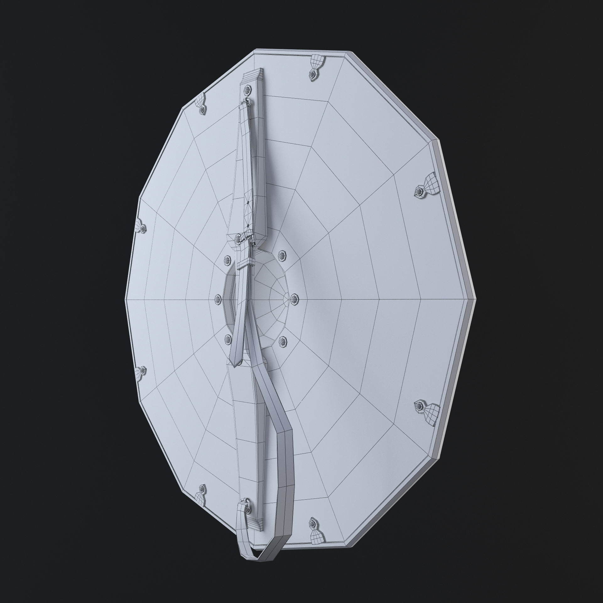 Viking shield - multi texture set 3D model_25