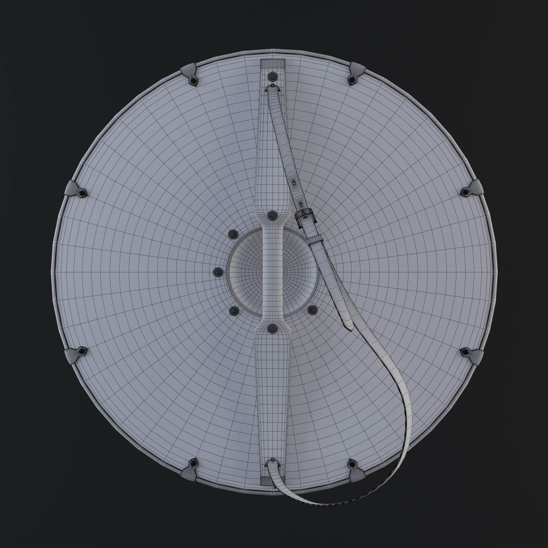 Viking shield - multi texture set 3D model_26