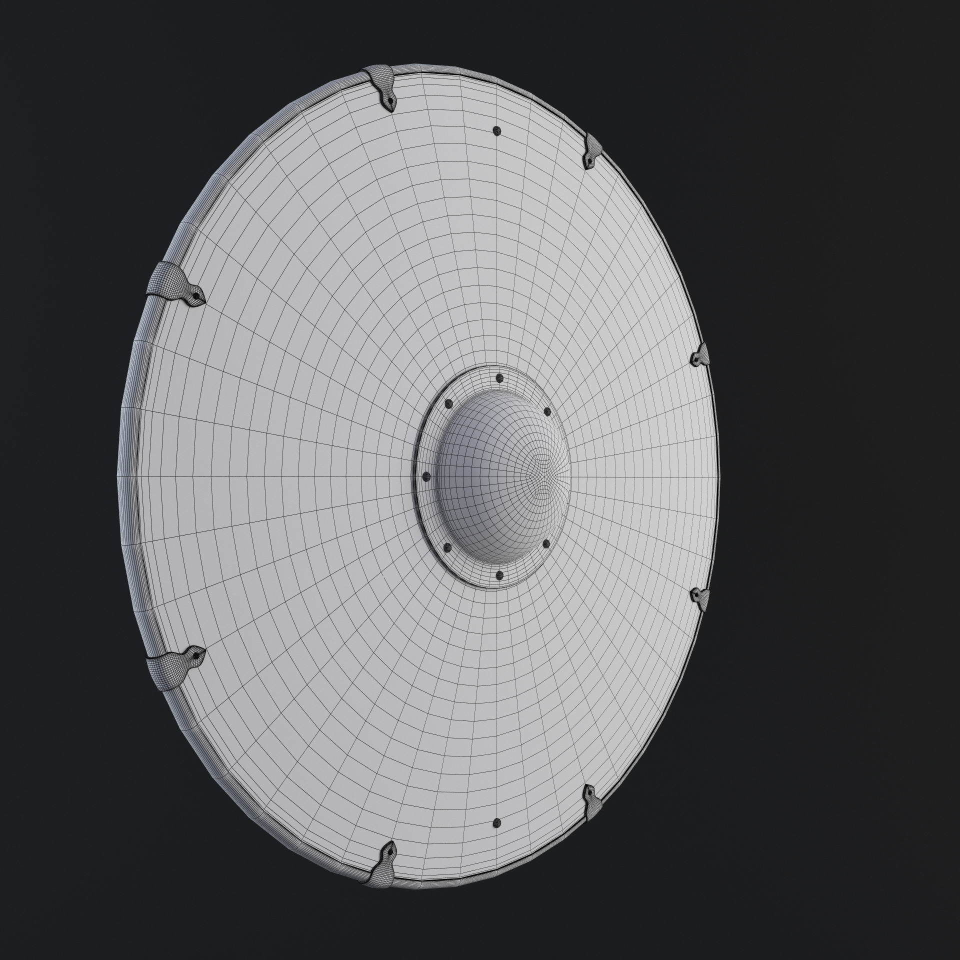 Viking shield - multi texture set 3D model_20