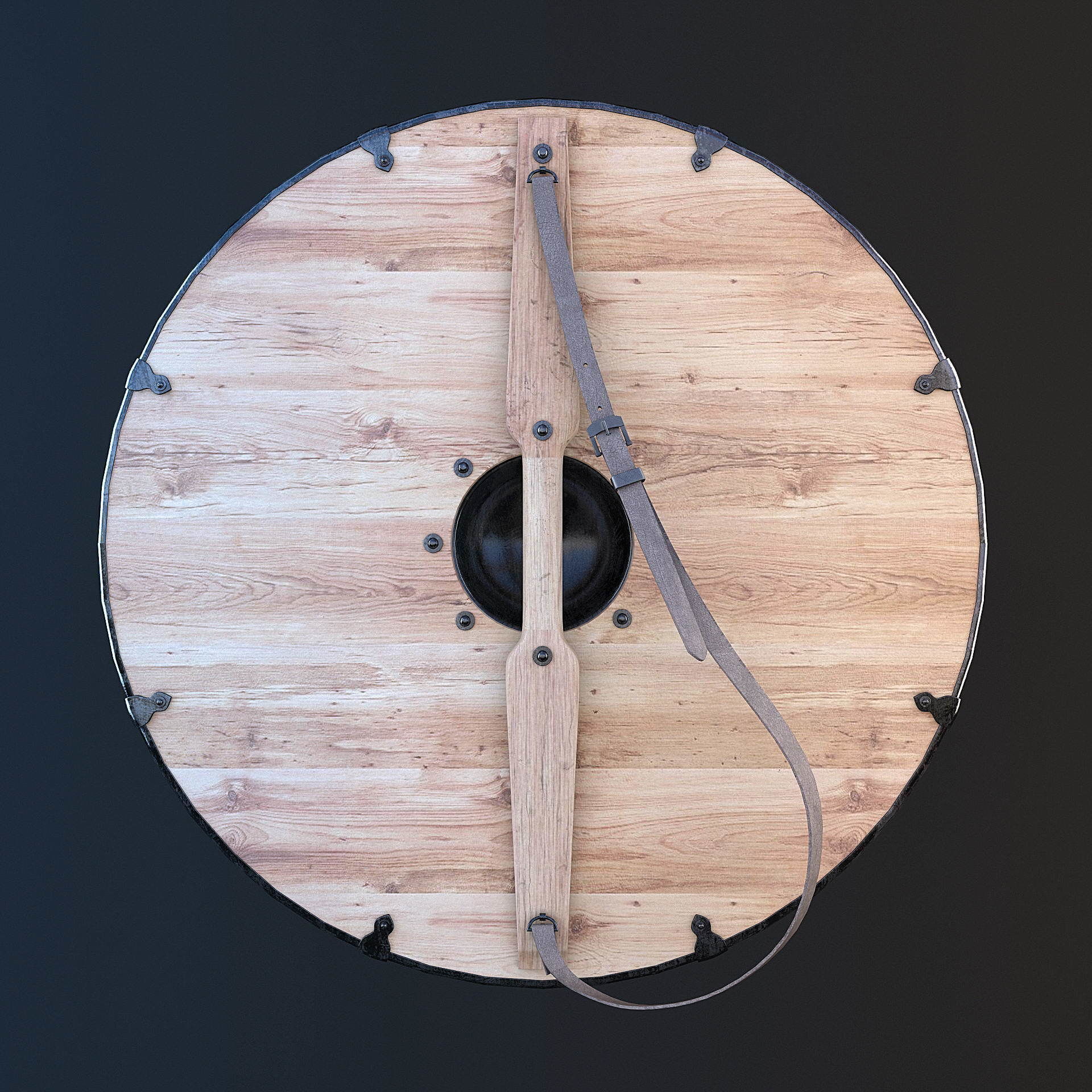 Viking shield - multi texture set 3D model_19