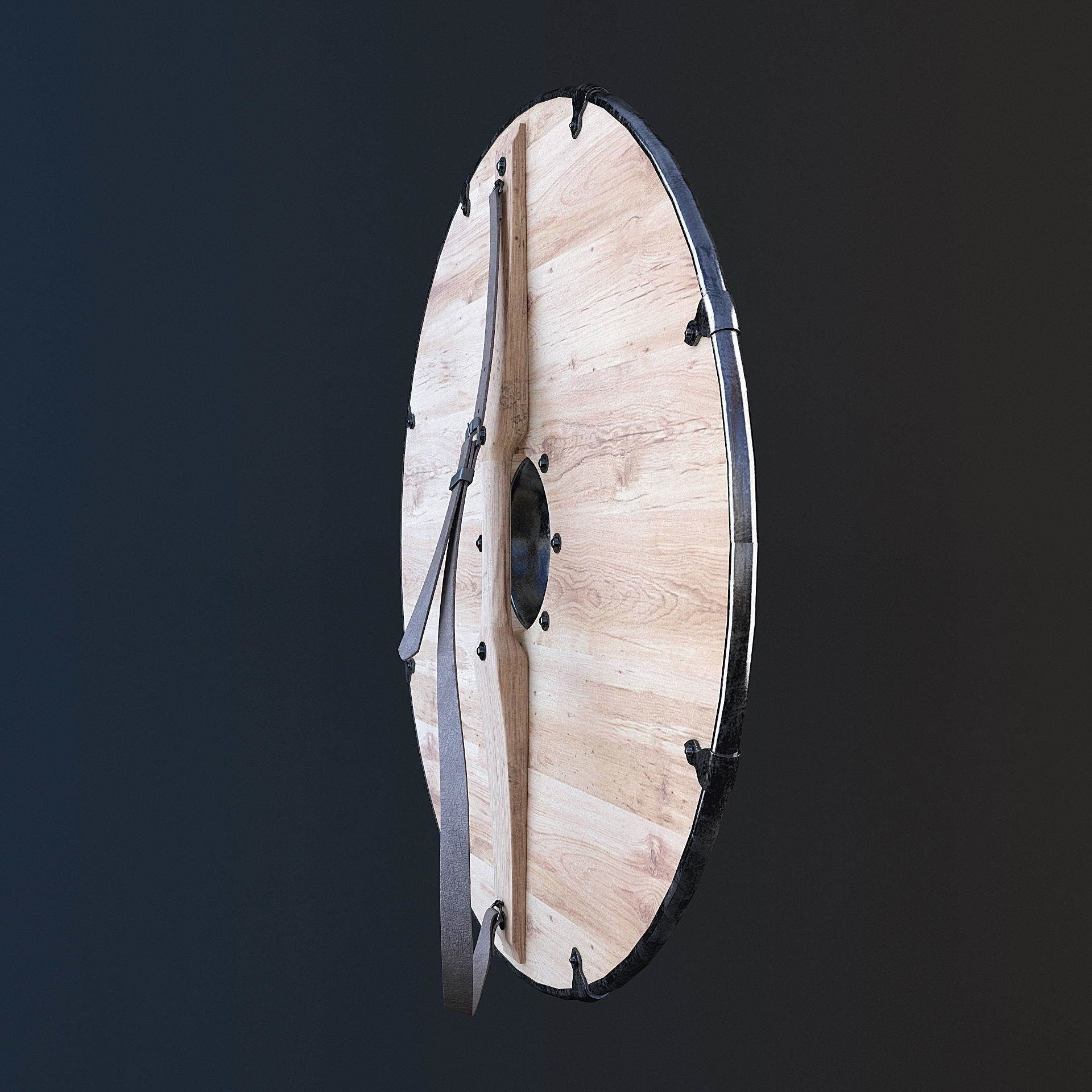Viking shield - multi texture set 3D model_16