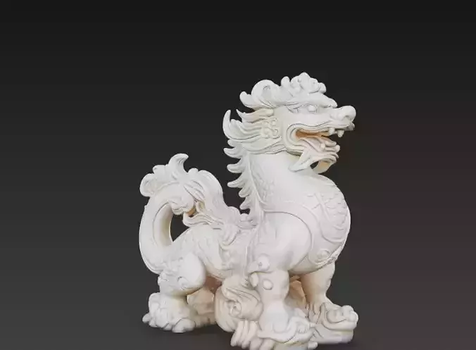 Chinese Guardian Lion Foo Dog Statue