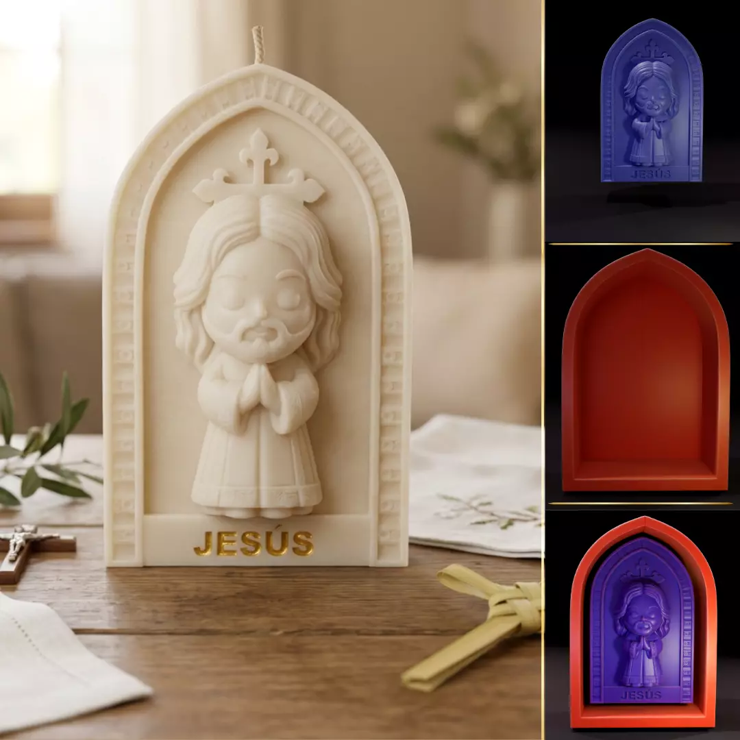 Stylized Jesus Christ Relief - 3D printable model 3D print model