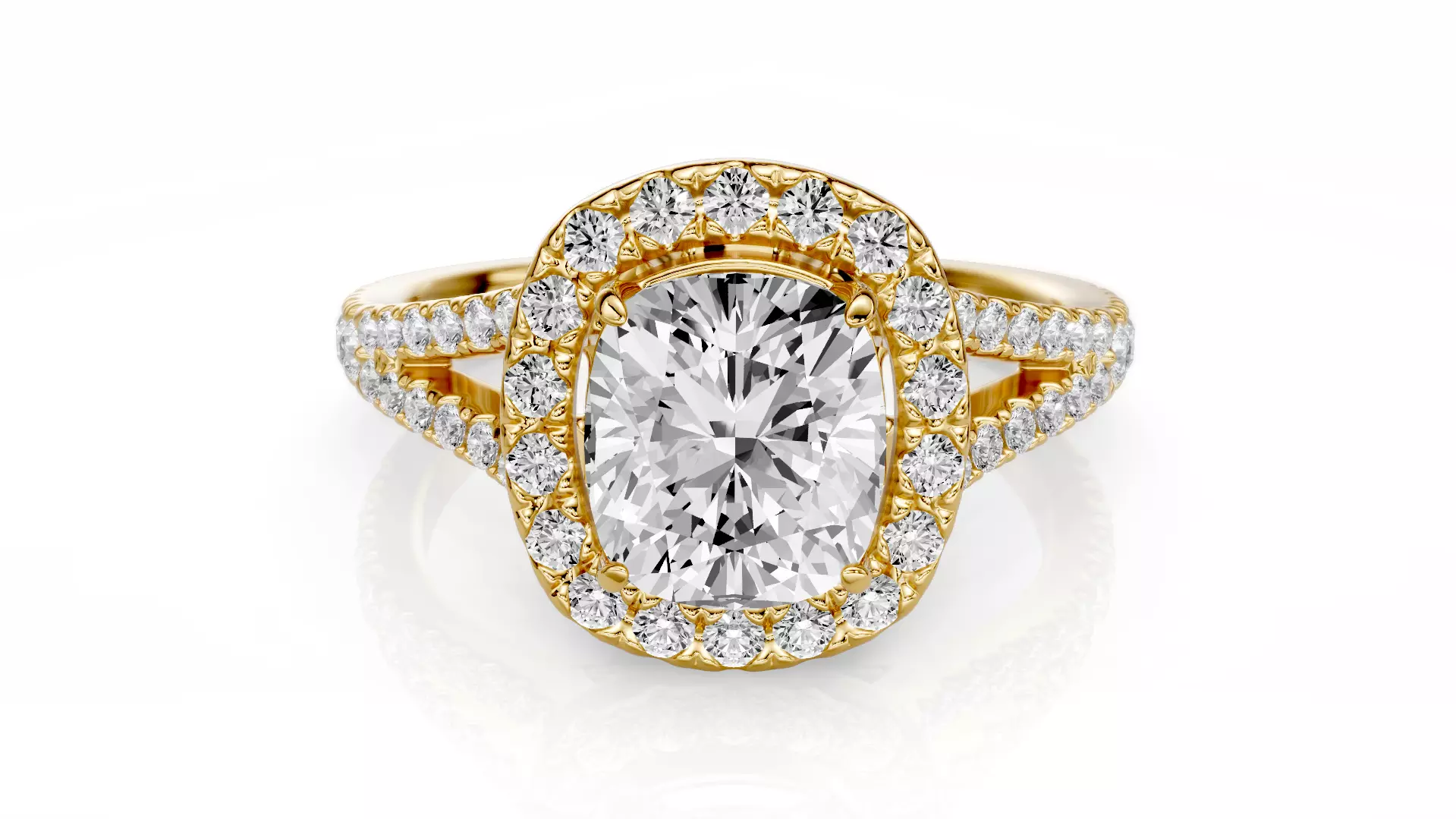 Engagement ring Lorena 1-50ct 3D print model