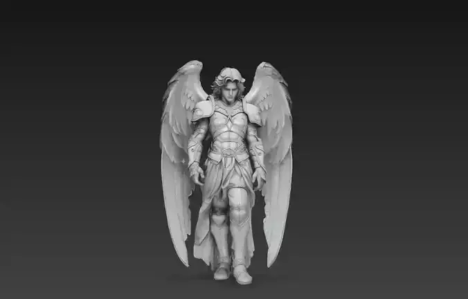 Archangel Warrior Armored Angel Statue