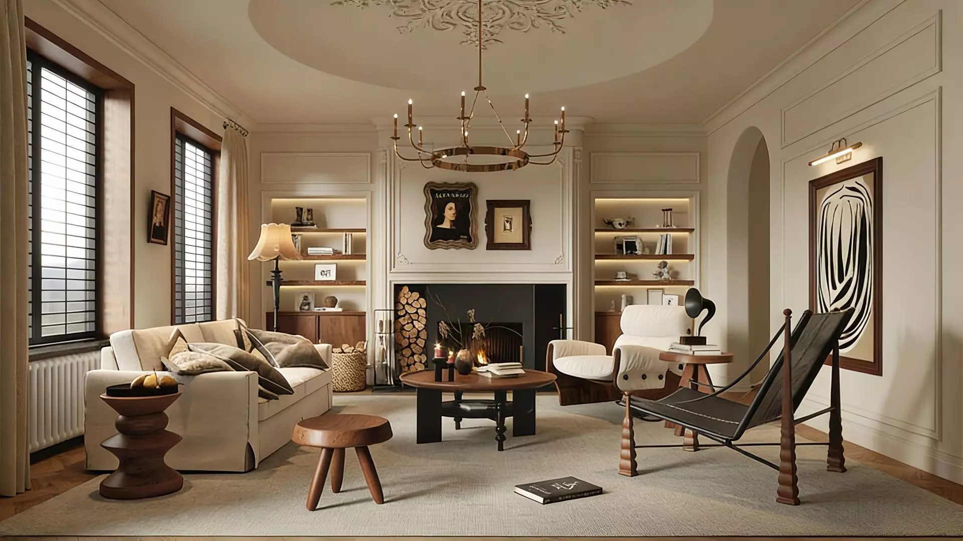 French Retro Style 3D model