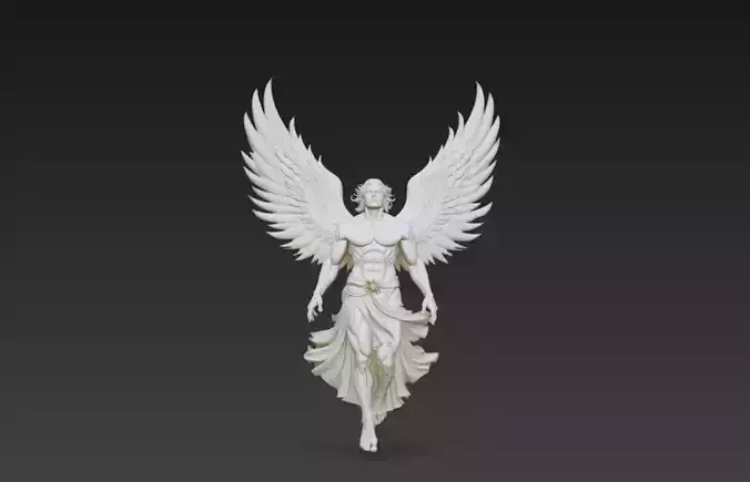 Archangel with Large Wings Divine Angel Statue