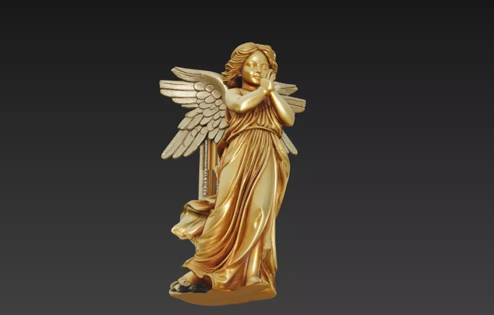 Praying Angel Statue Decorative Angel Sculpture 3D print model