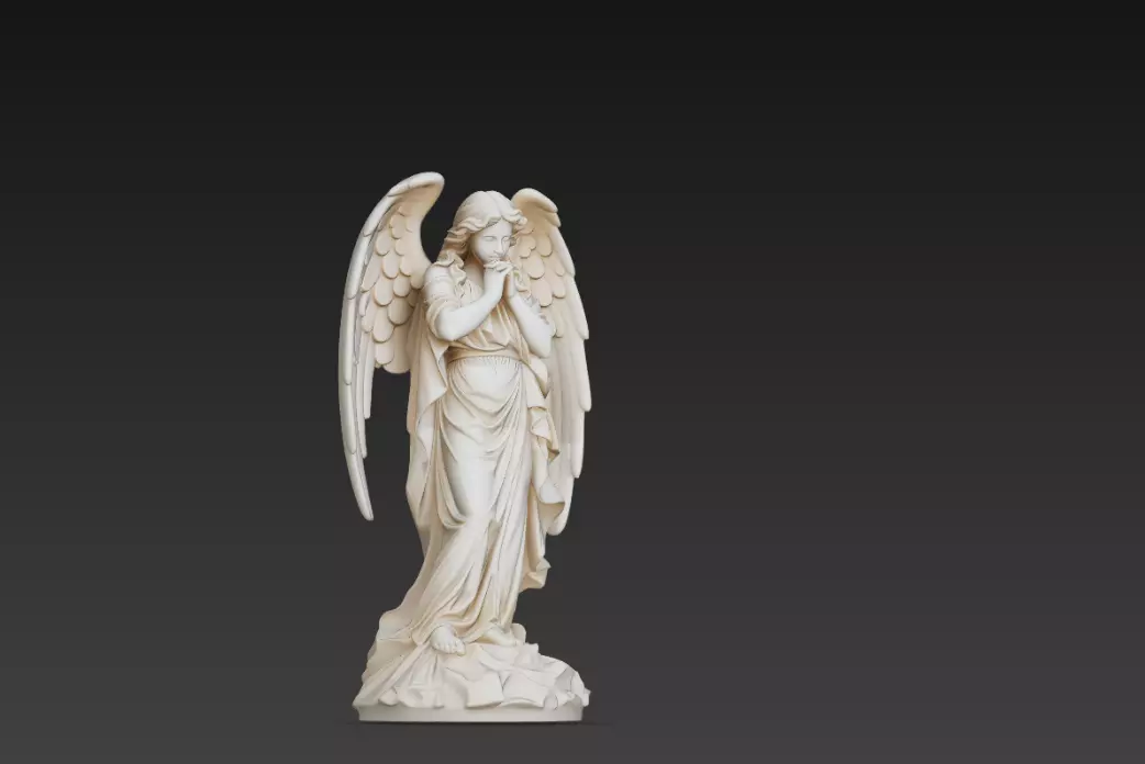 Guardian Angel Standing Religious Sculpture 3D print model