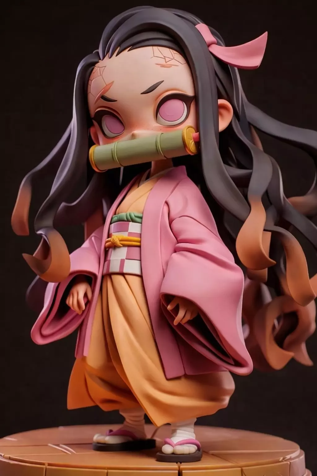 Nezuko Chibi Figurine Fanart 3D 3D print model