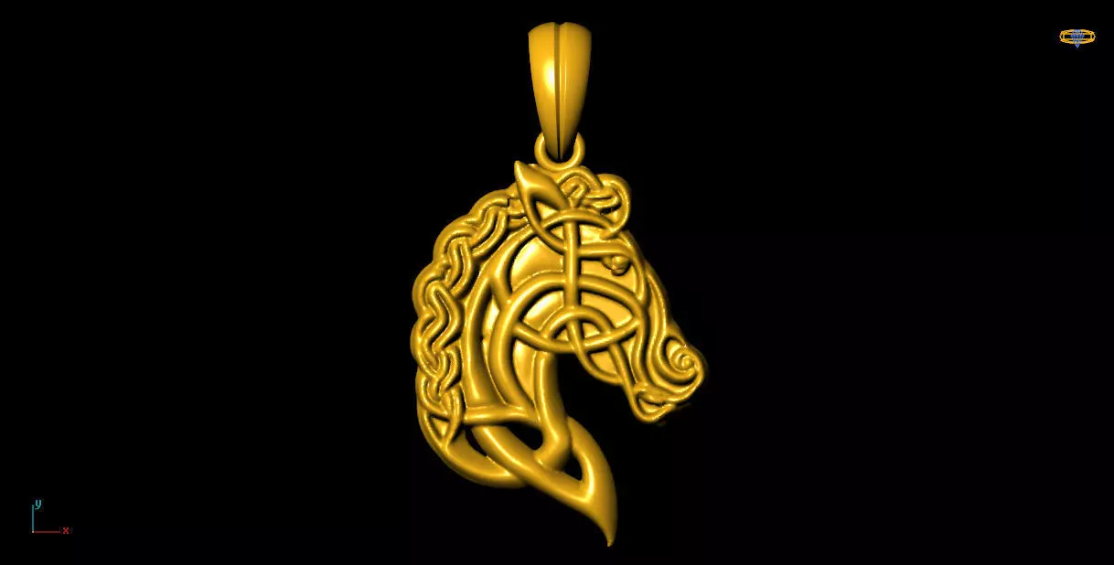 horse pendant charms - one inch pendant 3D print model