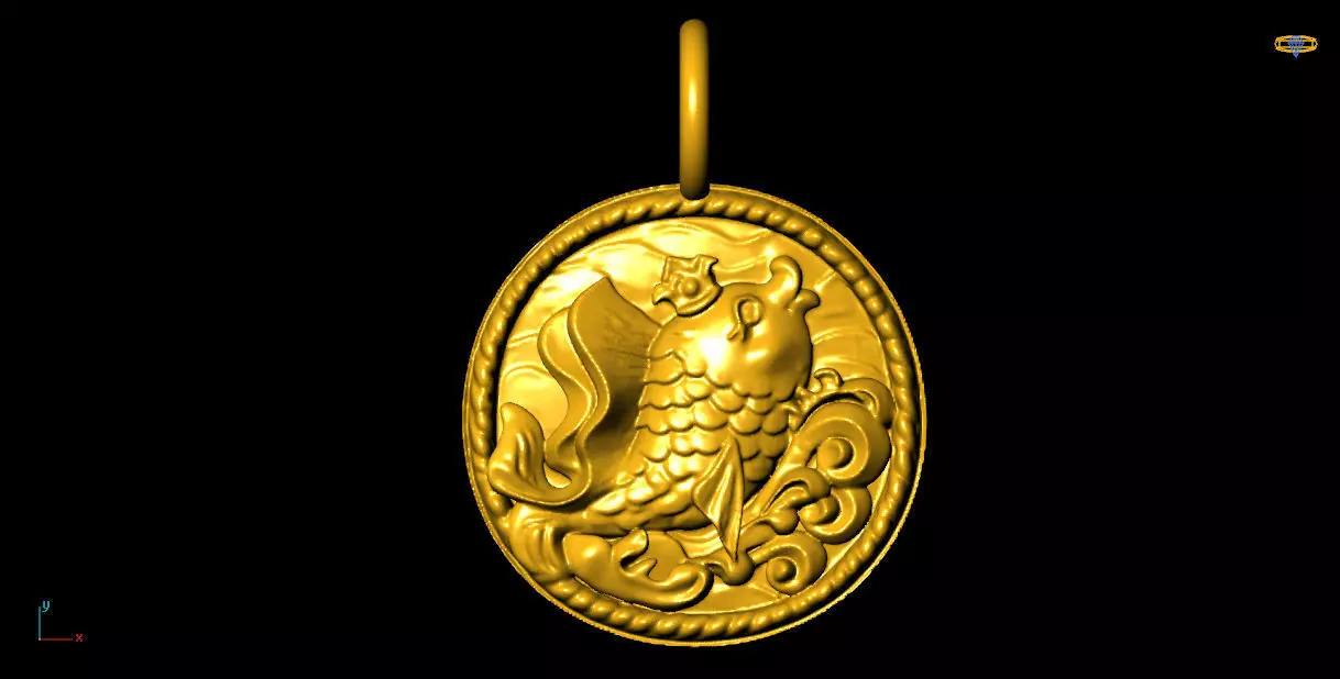 Coin pendant charms - one inch pendant 3D print model