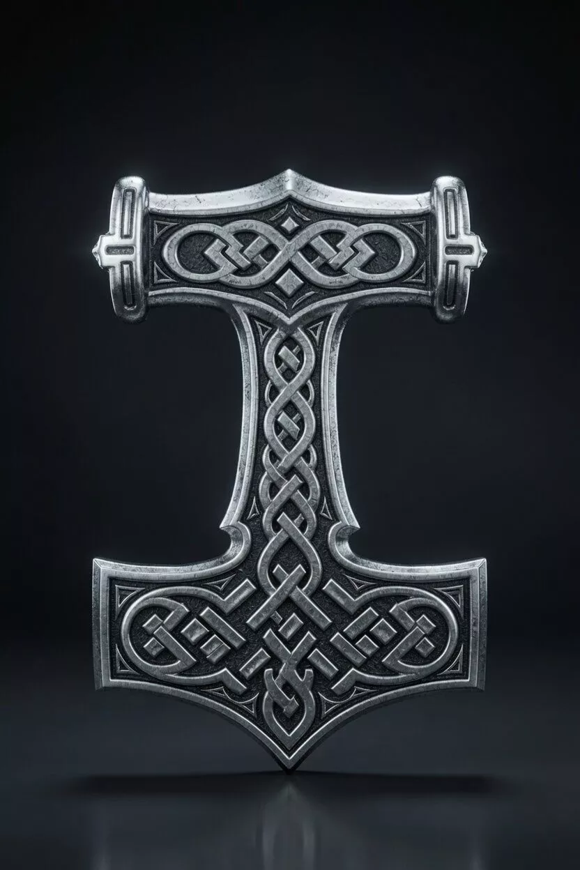 Viking Mjolnir Thor Hammer Pendant Free 3D print model