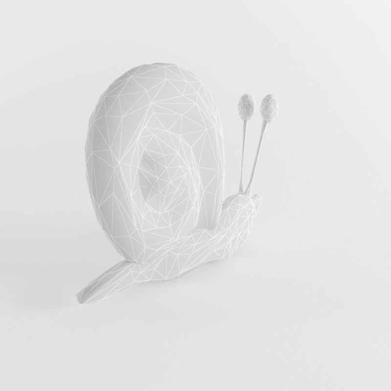 Gary the Snail From Sponge Series Escargot Helix Winkle Low-poly 3D model_4
