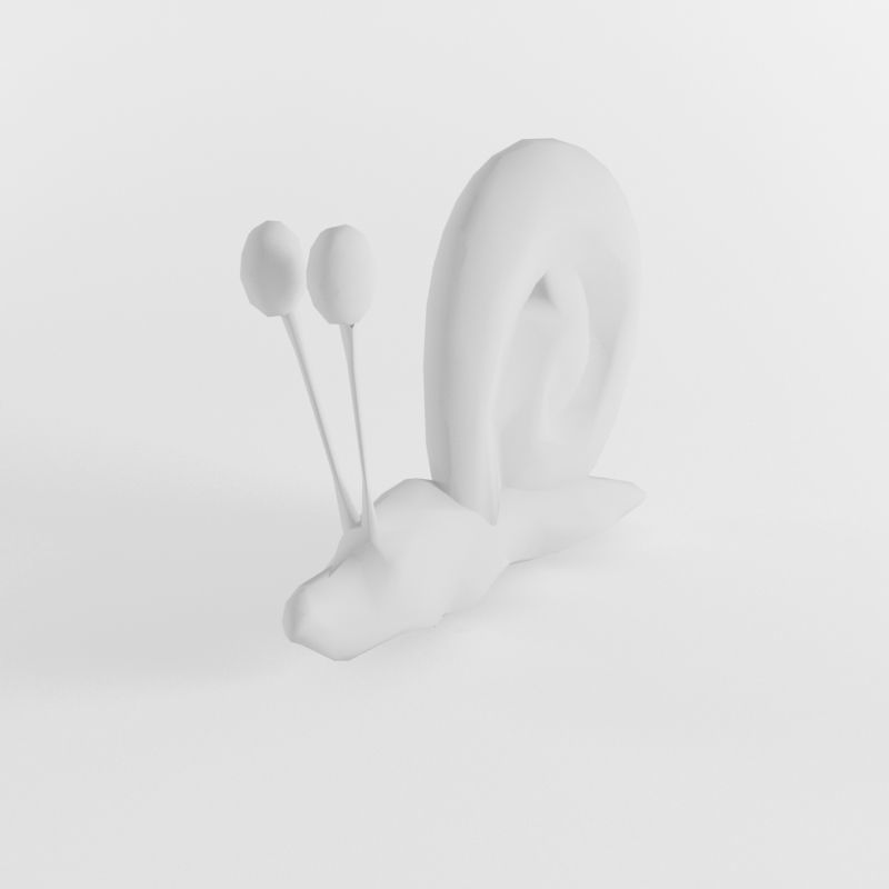 Gary the Snail From Sponge Series Escargot Helix Winkle Low-poly 3D model_1