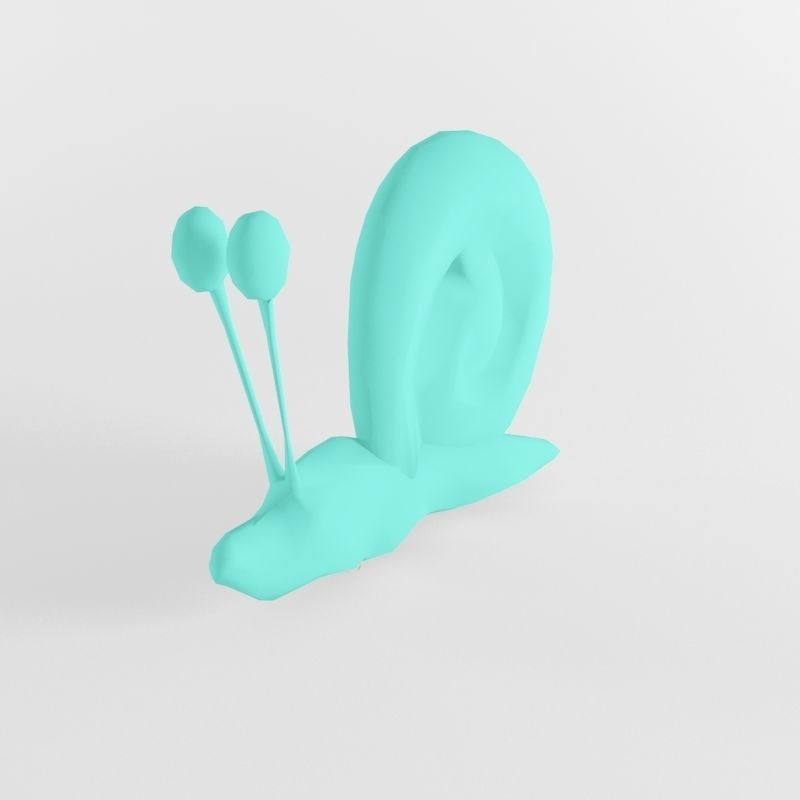 Gary the Snail From Sponge Series Escargot Helix Winkle Low-poly 3D model_6
