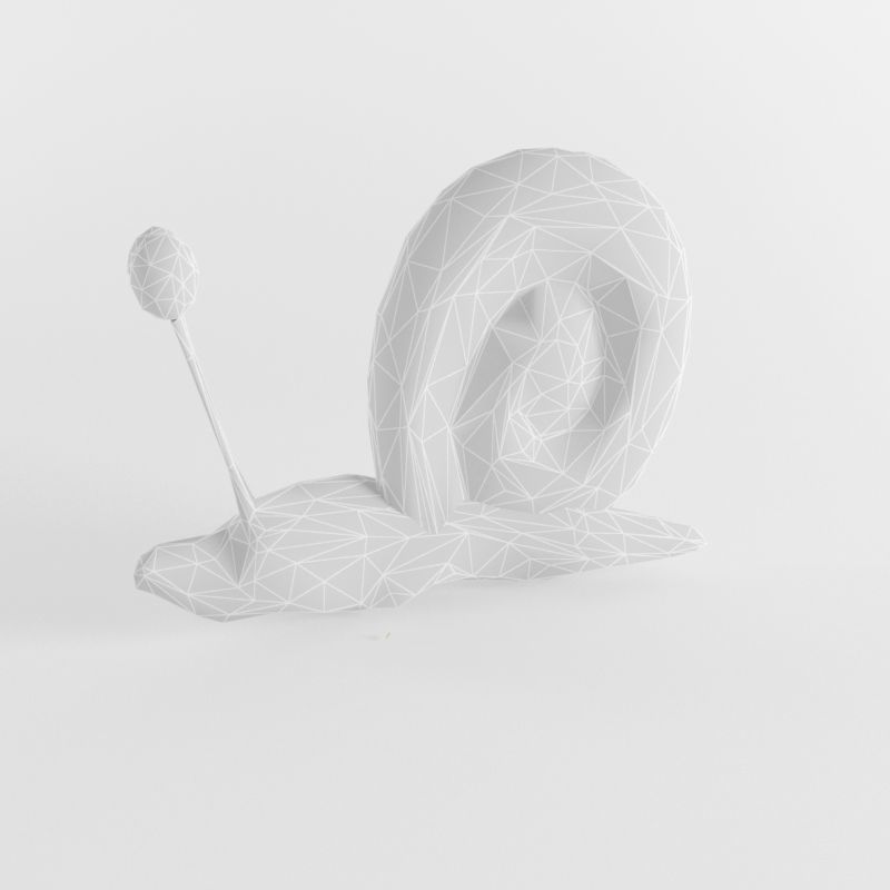 Gary the Snail From Sponge Series Escargot Helix Winkle Low-poly 3D model_5