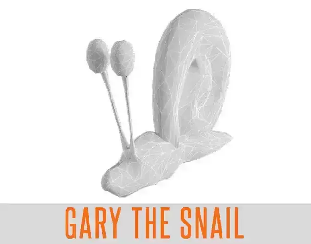 Gary the Snail From Sponge Series Escargot Helix Winkle Low-poly 3D model