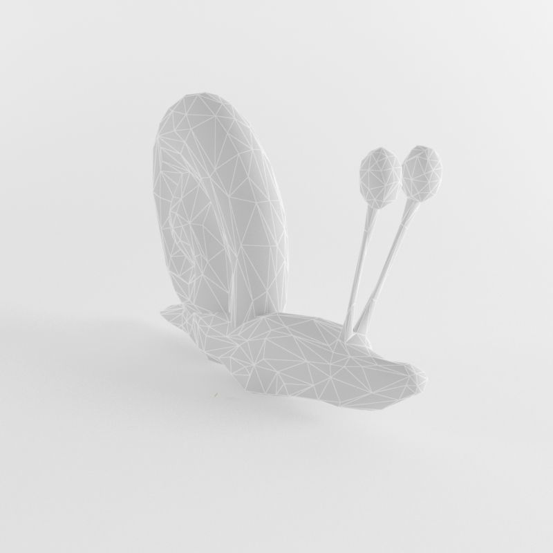 Gary the Snail From Sponge Series Escargot Helix Winkle Low-poly 3D model_3
