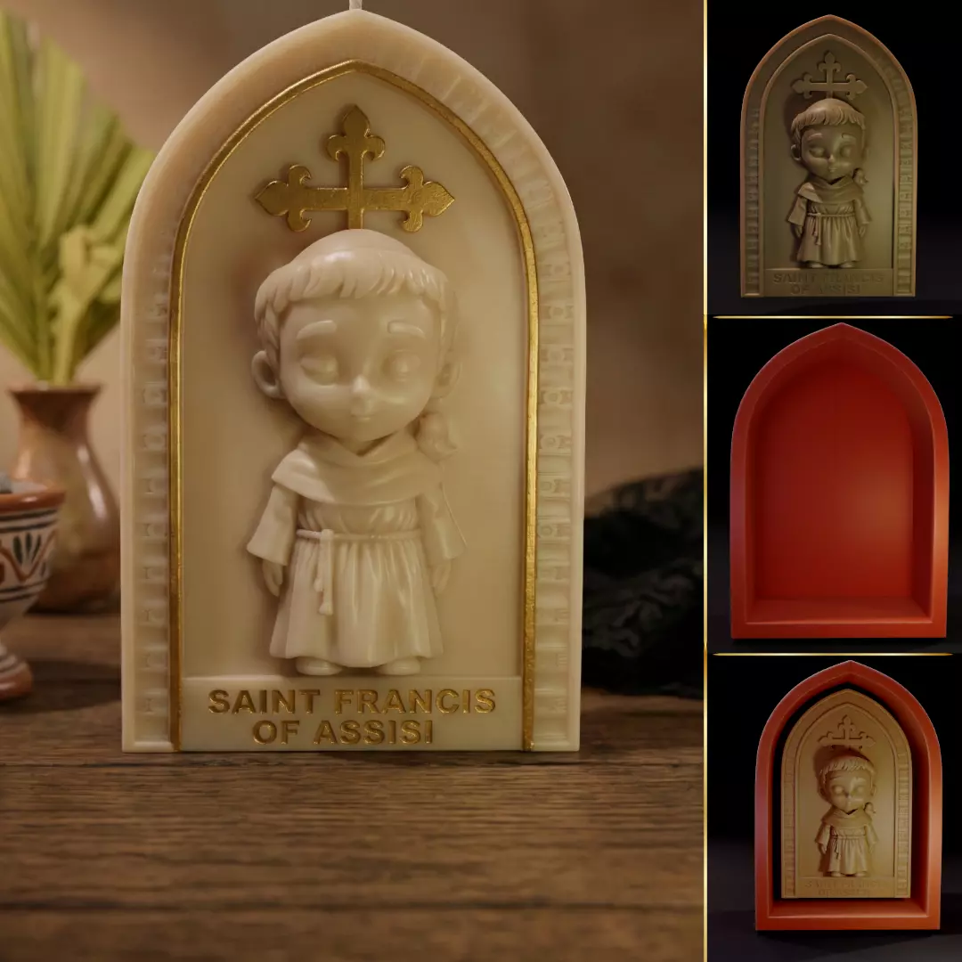 Chibi Style Saint Francis of Assisi - 3D Printable Model 3D print model