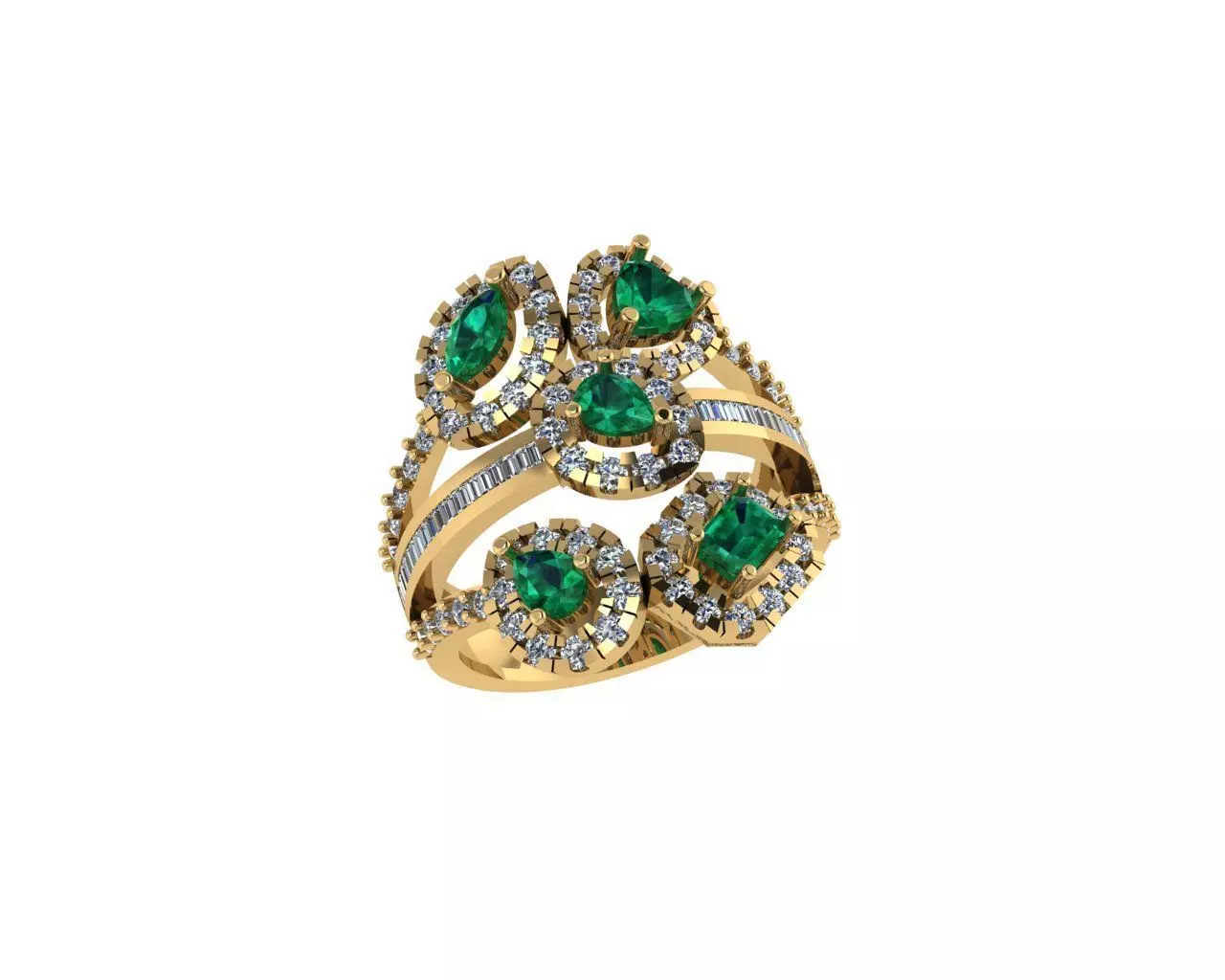 Luxurious Diamond Ring 3D print model