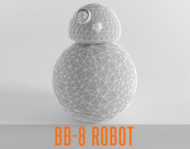 BB 8 Droid Lowpoly BB8 Low Poly Robot Low-poly 3D model