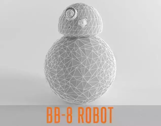 BB 8 Droid Lowpoly BB8 Low Poly Robot Low-poly 3D model