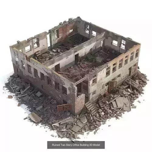 Ruined and Industrial City Buildings Collection 3D Assets 3D Model Pack 3