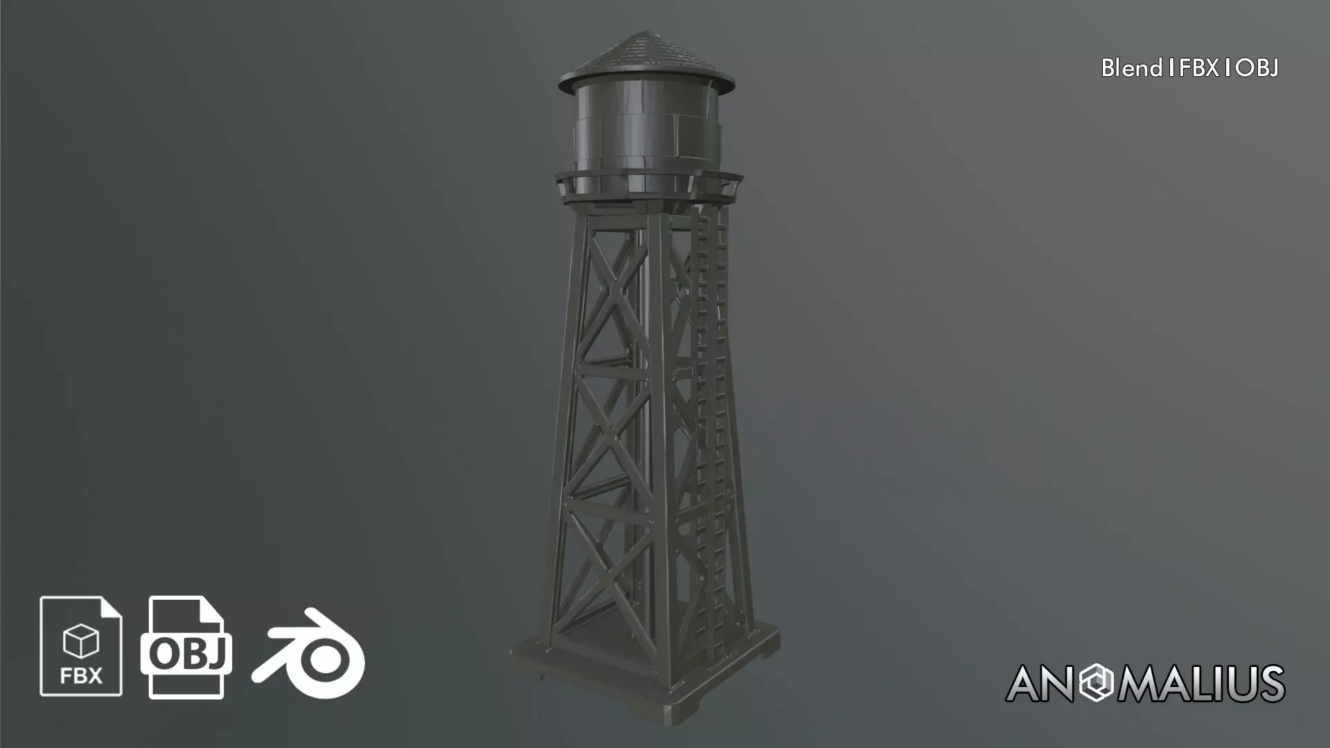 water tower Free 3D model