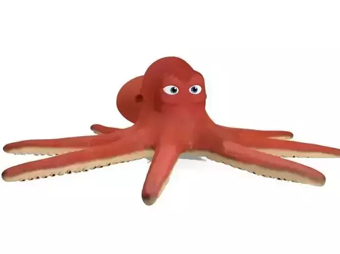 cartoon red Octopus 