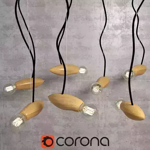 Wooden Bee Lamp 3D model