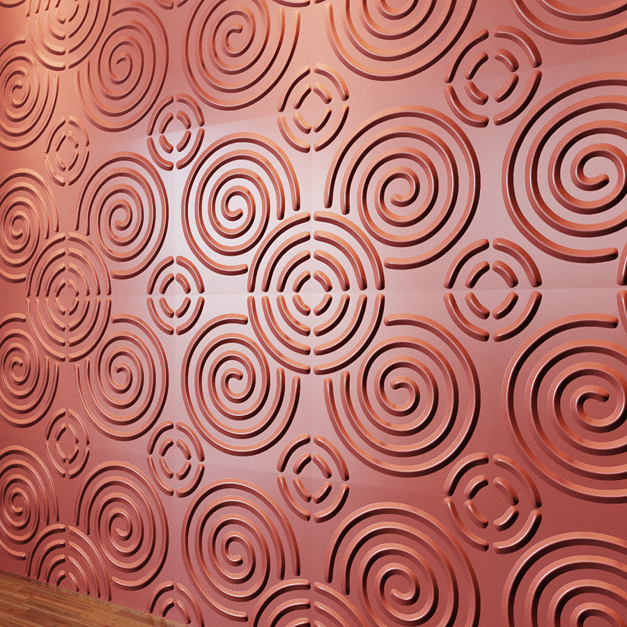 3D Panels Ripple Plus 3D model_1