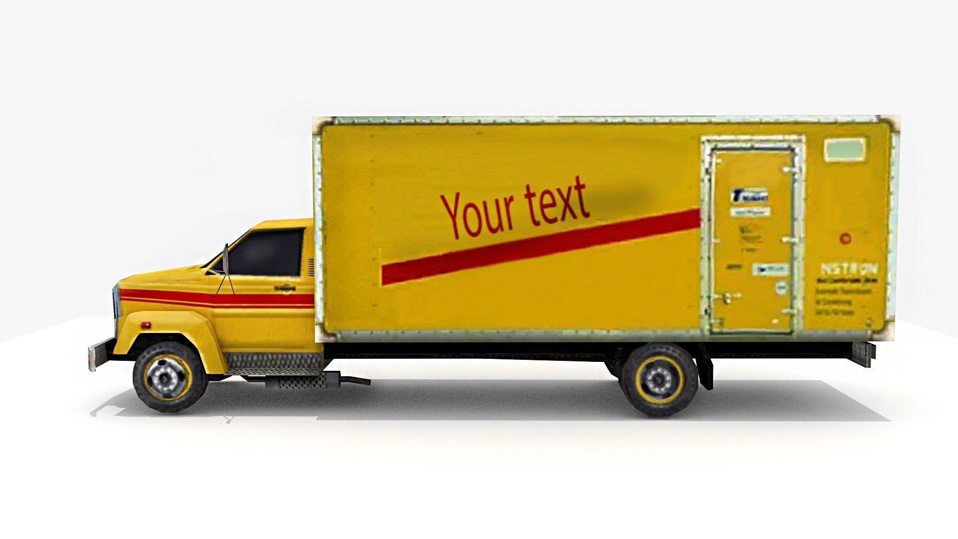 Moving Truck Low-poly 3D model_3