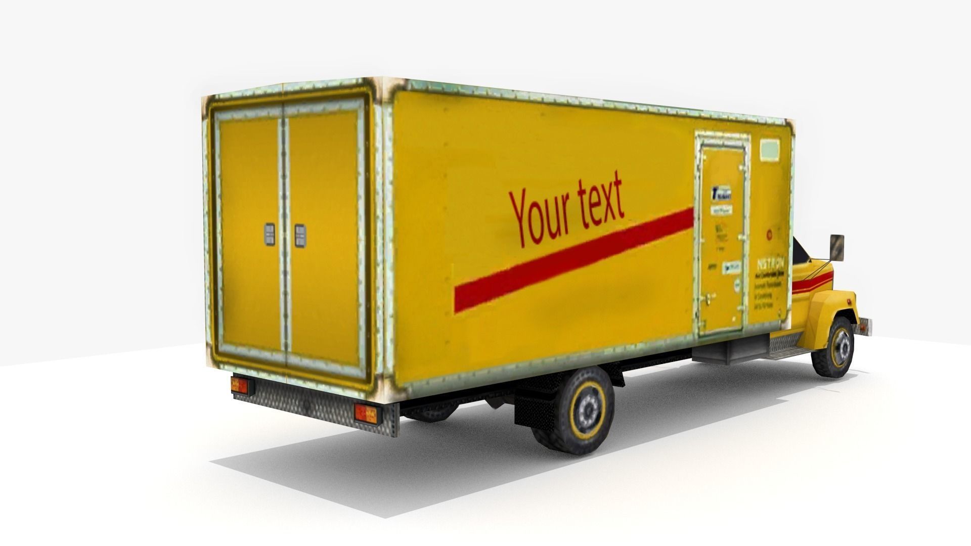 Moving Truck Low-poly 3D model_2